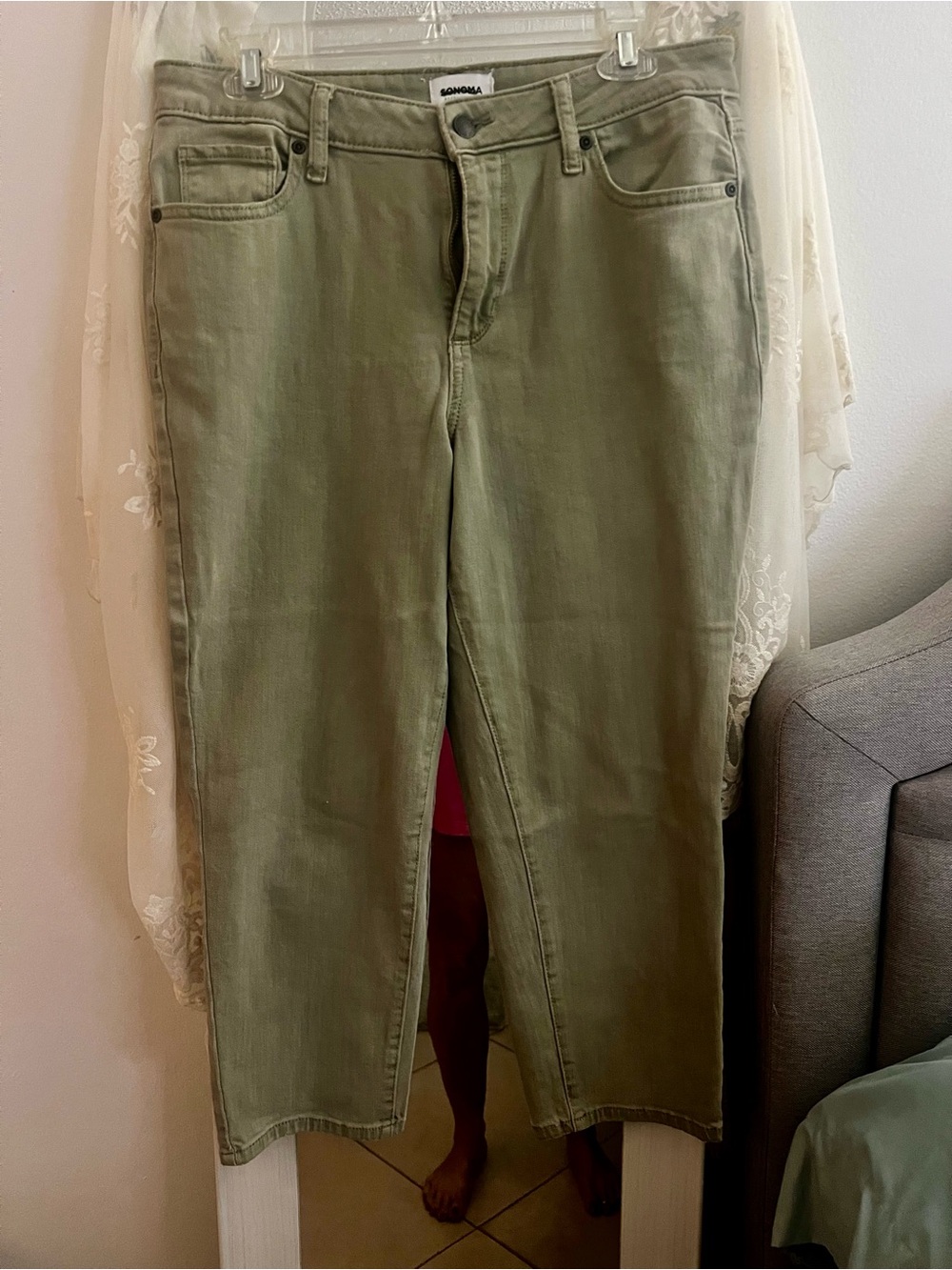 Sonoma Olive Cropped Ankle Jeans